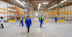 Warehouse workers working on the picking process