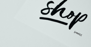 Shop small sign