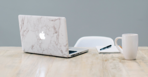 A laptop set up for ecommerce shopping