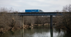 Amazon van crossing bridge